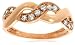 10k Rose Gold Diamond Twist Ring (1/4 cttw, H-I Color, I3 Clarity), Size 7