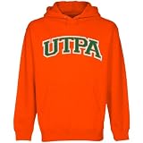NCAA Texas Pan American Broncos Arch Applique Pullover Hoodie - Orange