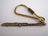 フルート アンティークブラス キーホルダー Flute Antique Brass Keychainの画像