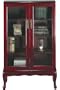 Traditional 31"w 4 shelf Bookcase With Glass Doors, FOUR-SHELF, MAHOGANY