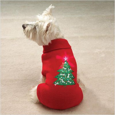 Casual Canine Twinkling Star Holiday Sweater 