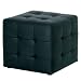 CUBE Black Faux Leather Pouffe Footstool Stool Chair