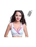 AIKOSHA NETWORK ブルードット XXL ベビー＆マタニティ マタニティブラ & 靴下 のセット商品 授乳ブラ ノンワイヤー クロスオープン 簡単授乳 ヨガブラ ナイトブラ