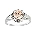 Vintage Aura Ring Rhodium Plated Brass Champagne Cubic Zirconia Simulated Marcasite (Sizes 4-13)