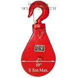 10 X 8 Ton Sheave Snatch Block Pulley w  Swivel Hook by Generic