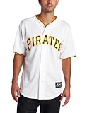 MLB Men's Pittsburgh Pirates Andrew McCutchen White Home Short Sleeve 6 Button Synthetic Replica Baseball Jersey by Majestic (White, Medium)