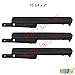 Hisencn 3-Pack Repair Parts Cast Iron Grill Pipe Burner Replacement for Charbroil 463240804, 463247004, 463261406, Themos 461246804, Front Avenue 463242304, Kirkland 463230703 and Others, 13 3/4''