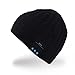 Winter Washable Bluetooth Music Hat Warm Soft Knitted Trendy Short Skully Beanie Cap w/Wireless Headphone Headset Earphone Mic Hands Free for Excrise Gym Sports Fitness Running Skiing - Black