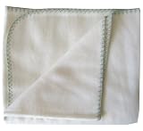 Baby Bambu Natural Fleece Whip Stitch Crib Blanket, Green