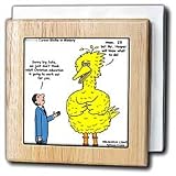 Rich Diesslins Funny Religious Light Cartoons - Big Bird Reject for Adult Christian Education - Tile Napkin Holders