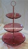 Review   / 3 Tier Pink Glass Cake Stand