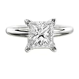 .30 CT J SI1 PRINCESS DIAMOND SOLITAIRE 14K WHITE GOLD