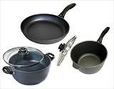 Swiss Diamond 5 Piece Set includes 10 Inch Frypan, 2.2 Quart sauce pan and 3.2 Quart casserole with cover
