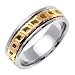 7mm 18K Two Tone Gold Irish Celtic Wedding Band
