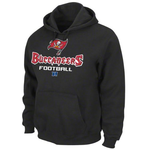 Tampa Bay Buccaneers Black Critical Victory V Hoodie Sweatshirt (X-Large)