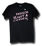 Sarah Jessica Parker Bitten Fashion is not a Luxury T-Shirt Gray Size Extra Small