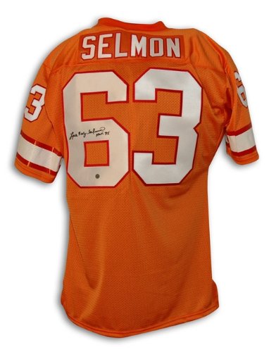 Leroy Selmon Autographed/Hand Signed Tampa Bay Buccaneers Throwback Jersey inscribed ''HOF 95''