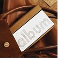 ALBUM 7 inch High-Resolution Digital Photo Viewer - Tan Leather Case and Silver Metal Case