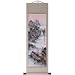Hand-Painted 50" Oriental Wall Art Scroll - Autumn Waterfall Landscape With Beige Border