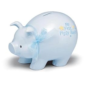 BABY GUND MY FIRST PIGGY BANK - LARGE BLUE