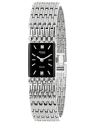 Caravelle by Bulova Womens 43P005 Diamond Accented Black Dial Watch