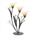 Amber Lilies Flower Decorative Tealight Candle Holder