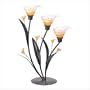 Amber Lilies Flower Decorative Tealight Candle Holder