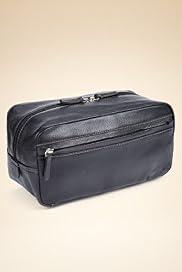 Leather Zip Fastening Washbag