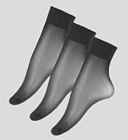 3 Pairs of Sheer 10 Denier Matt Ladder Resist Ankle Highs