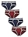 DAVID ARCHY Men's 4 Pack Manner Cotton Stylish Briefs