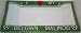 Paw Prints Green Glitter I Love My Belgian Malinois License Plate Frame