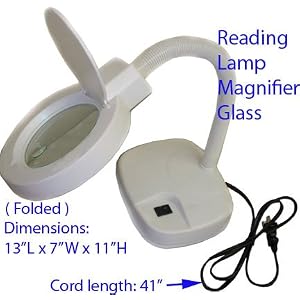 SE-Table-Magnifier-Lamp-5X-Fluorescent-Light-White-