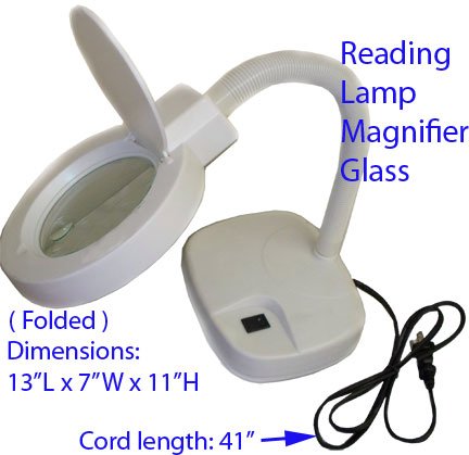 SE Table Magnifier Lamp - 5X - Fluorescent Light (White)