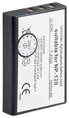 Tecxus Ersatzakku f&uuml;r Fuji NP-120, D-LI 7, DB-43 (1800mAh) im Preisvergleich 
