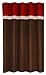 Lush Decor Terra Shower Curtain, 72 X 72 Inches, Red/Chocolate - DISCONTINUED