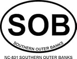 SOUTHERN OUTER BANKS (SOB) Oval Bumper Sticker