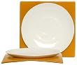 Arched Mango Yellow Layered Glass Tray with Porcelain Plate 8.25"D