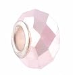 Pandora Style Charm Bead (Z239) Faceted Glass (14mm x 9mm) (Fits Troll too) ~ Milk Pink AB (Iridescent)