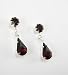 Ruby Tear Drop & Tiffany Earrings (E305)