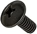 Small Parts 0806MPTB Steel Truss Head Machine Screw, Black Oxide Finish, Meets ASME B18.6.3, #2 Phillips, #8-32 Thread Size, 3/8
