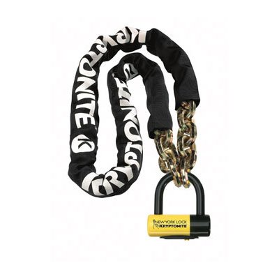 Kryptonite New York Fahgettaboutit 1415 Chain Bicycle Lock with New York Disc 5 Lock Chain Bicycle Lock