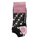 Womens/Ladies Dot Pattern Honeycomb Top Trainer Socks, Baby Pink, Grey & Pink (Pack of 3)