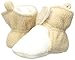 Luvable Friends baby girls Cozy Fleece Booties Slipper Sock, Cream Tan, 0-6 Months Infant US