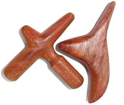 Thai Traditional Reflexology Hand Massage Wood Tool Set 2 Pcs (No.100119) (Free A Gift Tea Pillow Handmade For Eliminates Odor in Car and in the Refrigerator)