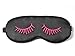 MSSilk Sleep Eye Mask- Smoothing Mulberry Silk- Adjustable Elastic Strap- Lightweight- with A Bonus Pair of Earplug in a Carry Pouch (Red Eyelashes)