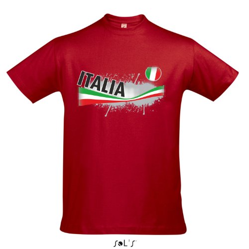 Fanshirt Herren ITALIA, Italien Ländershirt EM / WM Trikot S-XXL , Red , L