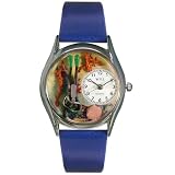 Whimsical Watches Women's S0810014 Scuba Diving Black Skin Leather Watch