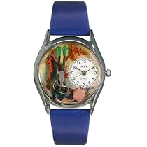 Whimsical Watches Women's S0810014 Scuba Diving Black Skin Leather Watch