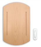 Heath Zenith SL-6509 Wireless Battery Operated Door Chime Kit, Solid Beech Wood