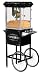 Black Popcorn Maker Machine Elite by Maxi-Matic - 8oz Trolley with Popper and Cart